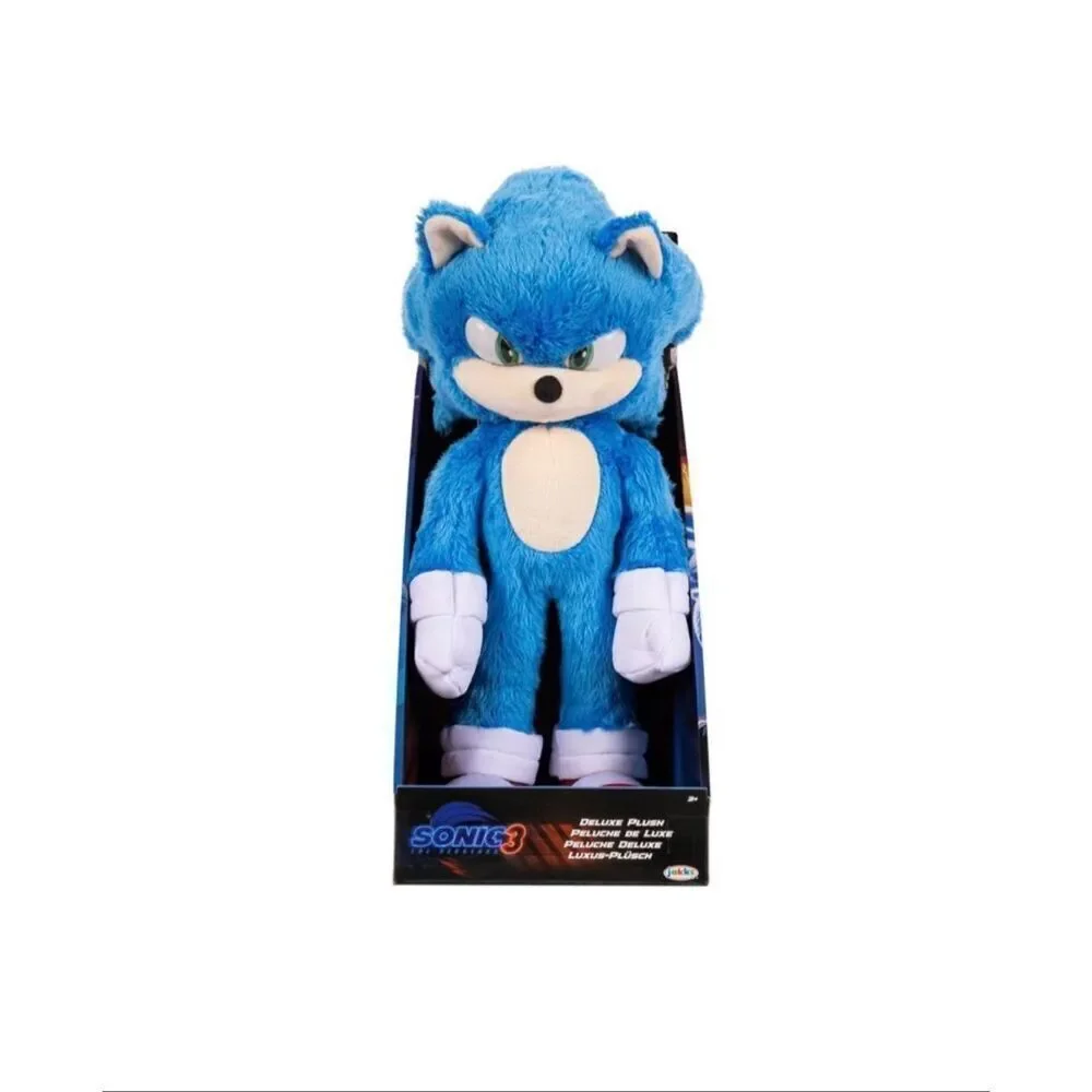 Sonic the Hedgehog 3 Deluxe premium stuffed plush toy new in box 13”